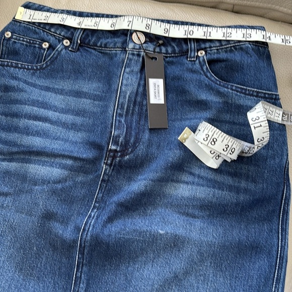 NWT STEVE MADDEN DENIM MIDI SKIRT - Picture 7 of 8